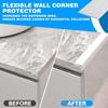1pc 118.11X0.79in Inside Outside Corner Trim Moulding Flexible Wall Corner Protector Self Adhesive Edge Floor Transition Strip