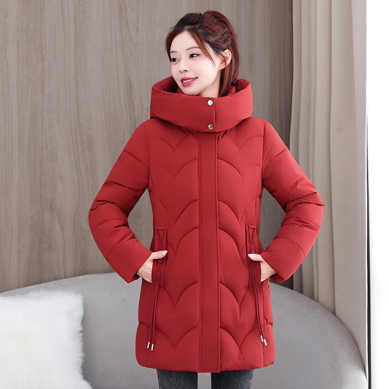 Winter Women's Long Fashionable Slim Warm Simple Versatile Coat