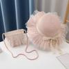 Lace Wide Brim Straw Cap Sun Protection Sunshade Fisherman Hat New Holiday Travel Beach Bags