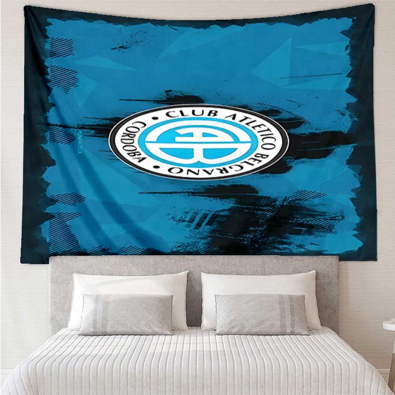 Atletico Belgrano Crest Tapestry Hanging for Bedroom,Livingroom, Playroom,Decor Art Room Wall Tapestry Holiday and Birthday Gifts
