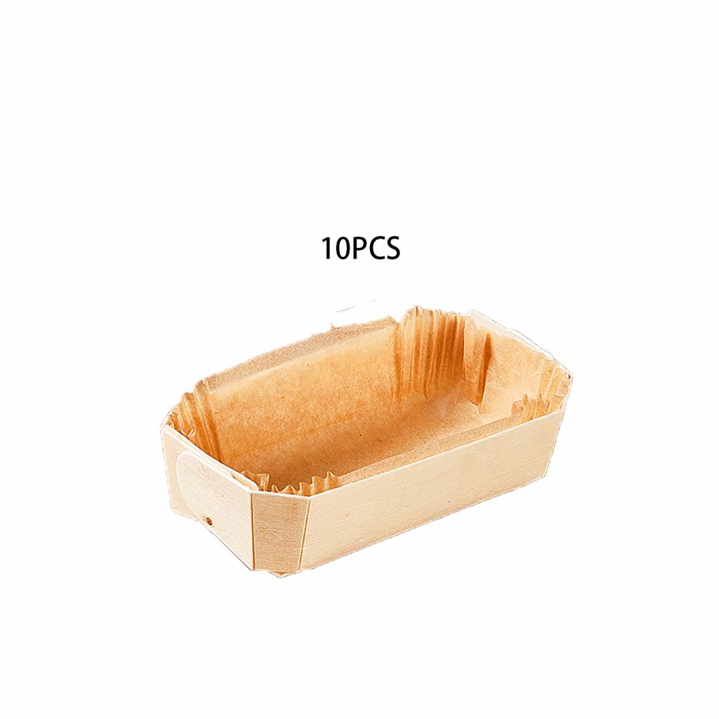 10 sztuk, drewniane pudełko taca papierowa blacha do pieczenia, forma do pieczenia chleba, forma do ciasta, domowa forma do tostów
