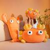 Non-Toxic Cartoon Big Eyes Crab & Lobster Plush Toys Underwater Animal Cute Plushie Chair Sofa Cushion Decor Toy Throw Pillow Gifts