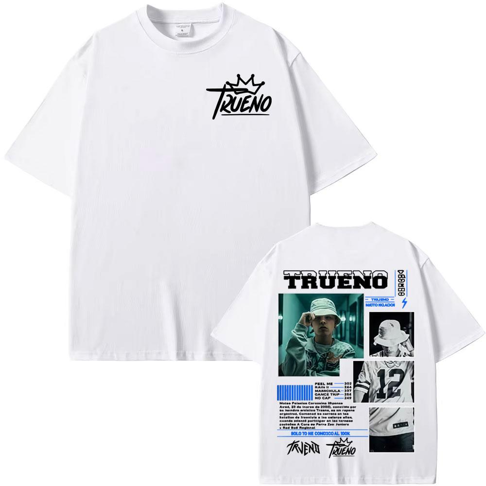 

Rapper Trueno Album 2026 Tour Merch T Shirts Unisexs Women Fashion Hip Hop Pop Music Tshirt Summer Tops ONeck T Shirt Streetwear S