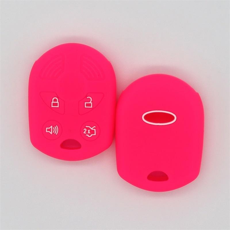 

Silicone key cover is suitable for Ford F-150 Raptor Page Ruijie Explorer Conqueror anti-fall car cover рожевий червоний колір