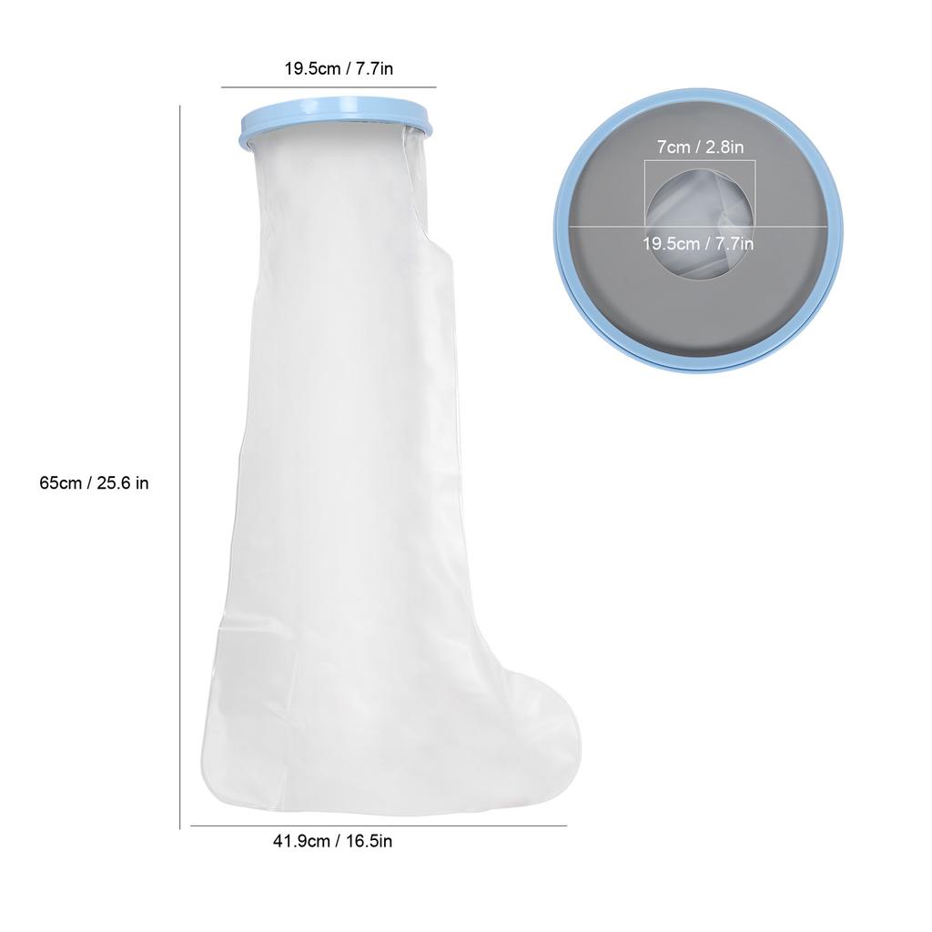 65cm Adult Foot Leg Cast Covers Waterproof Elastic Shower Cast Protector for Foot Leg Wounds