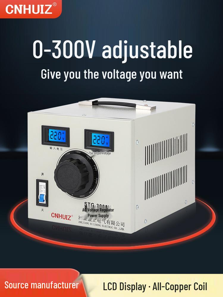 220V Household Single-Phase Voltage Regulator, STG-500W Adjustable Transformer, 0-300V Power Supply