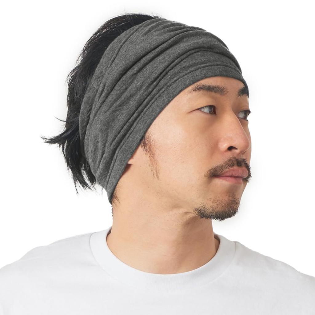 charm Neck Warmer and Cold UV Made In Organic Cotton 3-Way (Men's Women's), Lightweight, Weather, Fall/Winter (One Size/Dark Gray), Turban, Hairband,