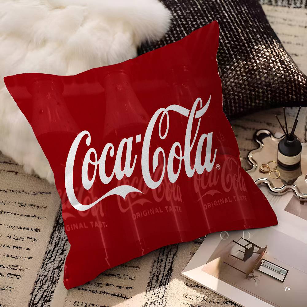 CCocasCColas Pillow Covers Cartoon Sofa Decorative Home Doublesided Printing Short Plush Cute Cushion Cover
