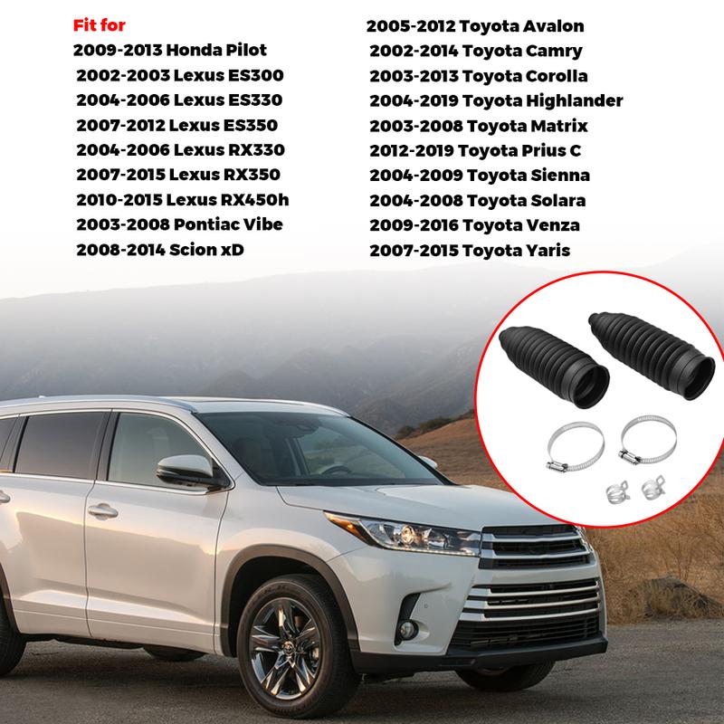 Universelles Silikon-Lenkgetriebe-Manschetten-Kit Links & Rechts Schwarz Silikon und Metall Automobilteile Zubehör