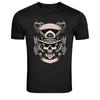 Outlaw Skull Cowboy Hat Guns Graphic T-Shirt Western Biker Te