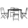 VidaXL Garden Dining Set 5 Pcs Anthracite Metal Mesh 3211812