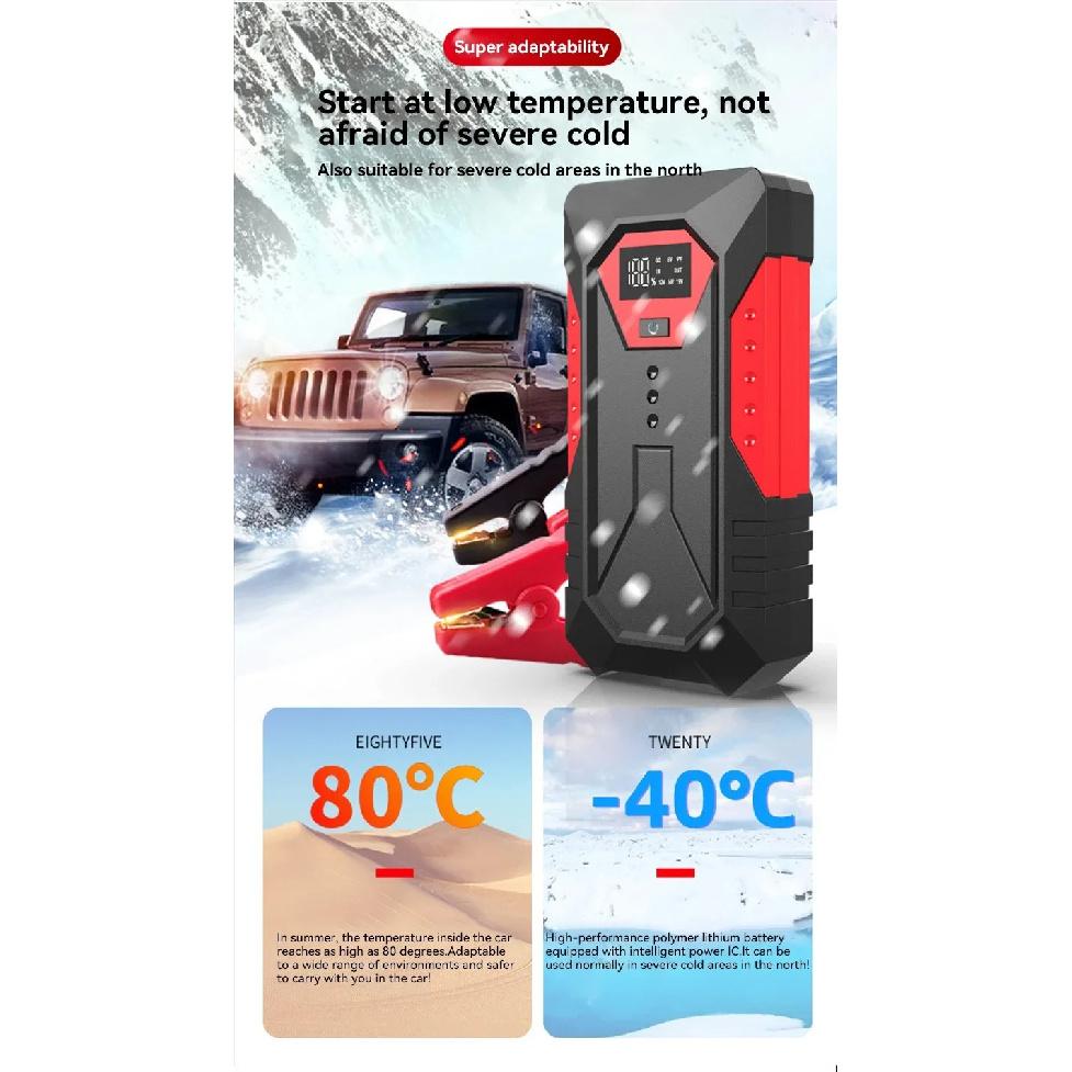 2026 Portable Car Jump Starter Power Bank Car Booster Charger 12V Starting Device Petrol Diesel Car Emergency Booster