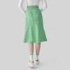 Fila Emerald Series Arrow Print Casual Knit Skirt Women Skirts Green F11W314303F-GN