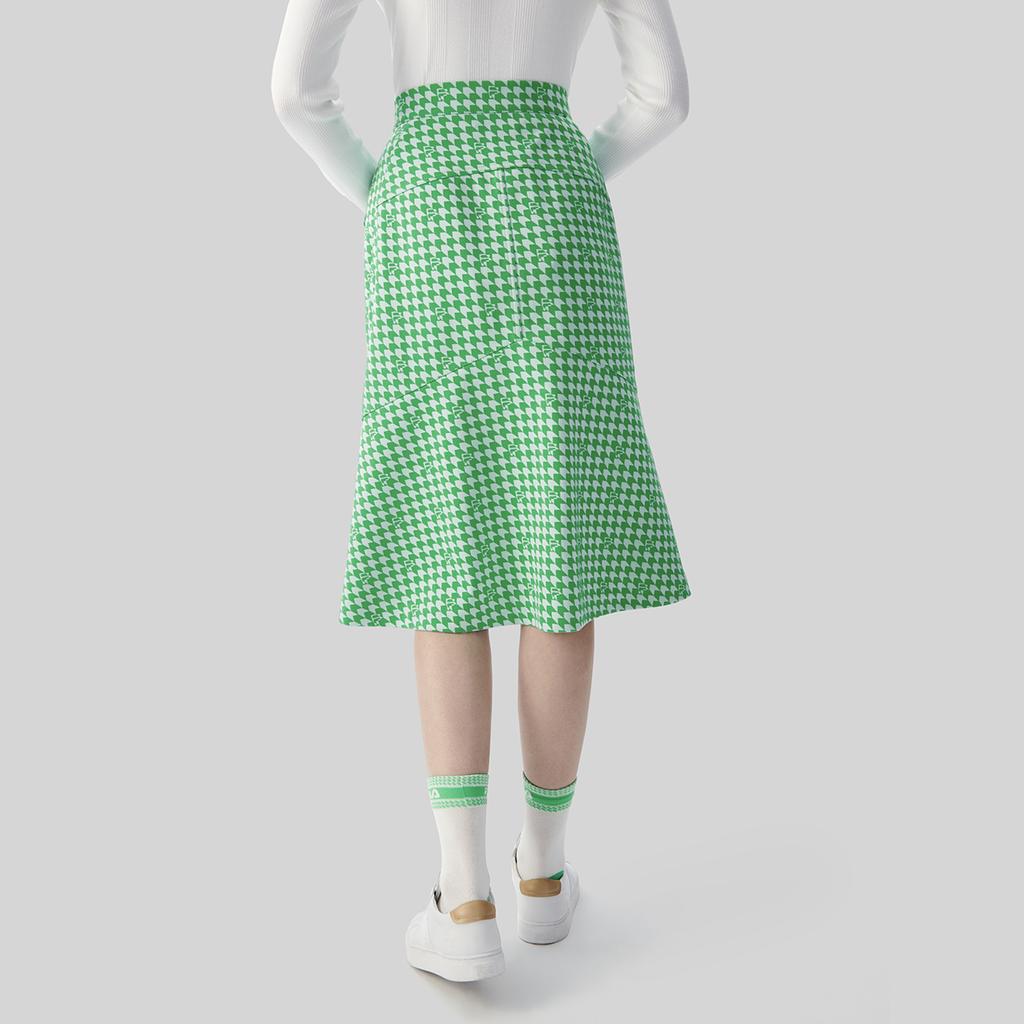 Fila Emerald Series Arrow Print Casual Knit Skirt Women Skirts Green F11W314303F-GN