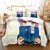 The Melancholy Of Haruhi Suzumiya Anime Print 3PCS Bedding Set Duvet Cover + 2 Pillowcases Soft Bed Linen For Otaku Fans Bedroom