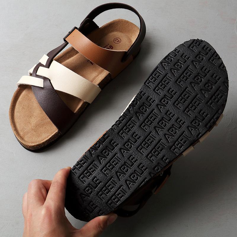 Summer Fashion Men Leather Sandals Outdoor Comfortable Breathable Sports Casual Non-Slip Beach Luxury Sandals 2024