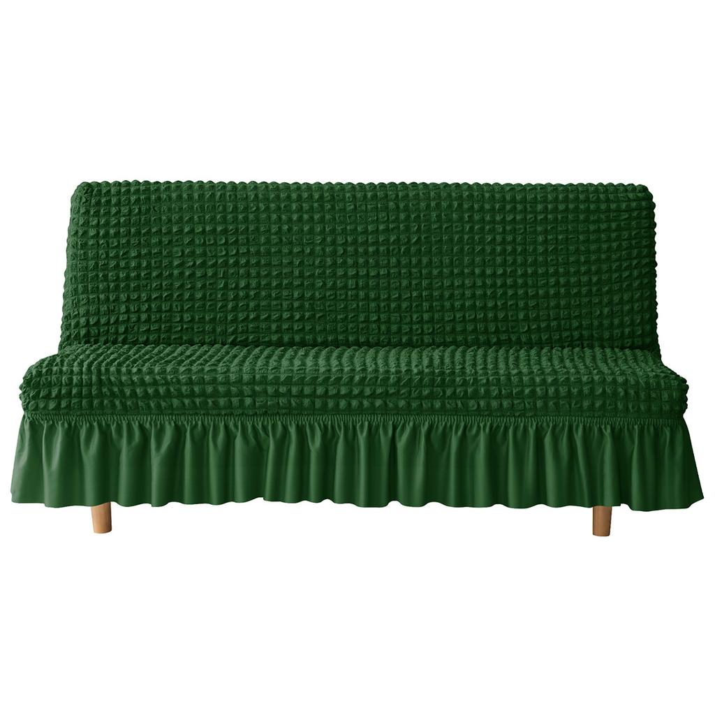 1PC M/L Seater Seersucker Futon Sofa Lipcover High Stretch Sofa Bed Skirt Cover Corner Sofa Protector Elastic Corner Couch Cover