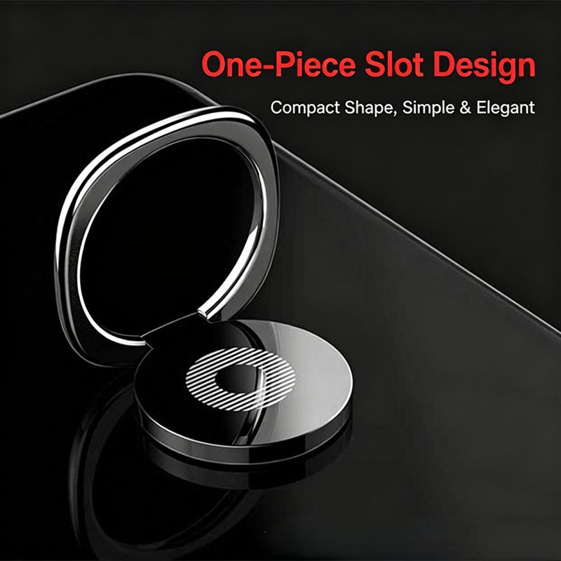 Metal Phone Finger Ring Holder 2Pcs 360° Rotation Strong Sticky Adhesive Anti-drop Stand for Smartphone Daily Carry