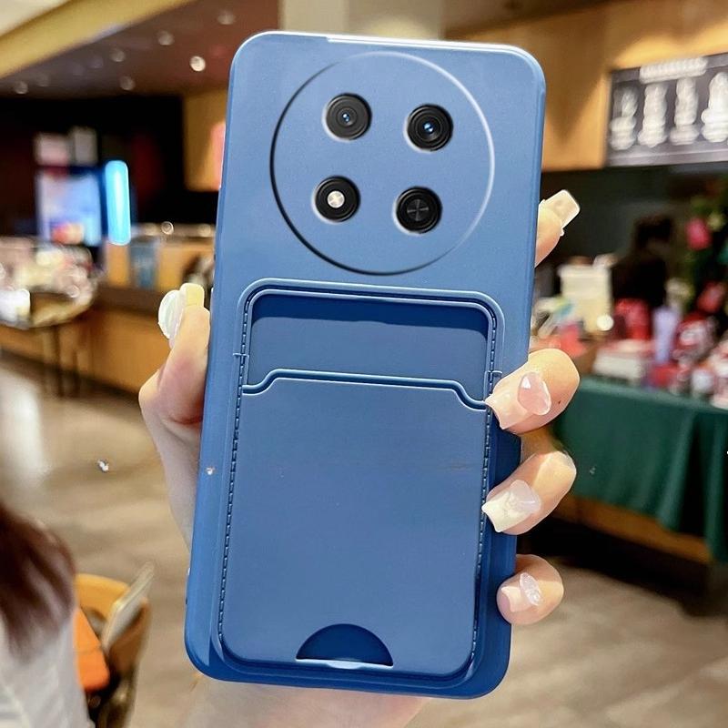 

For Honor Magic 7 Lite Magic7pro Card Slot Wallet Holder Cover for Honor Magic 7 RSR 6lite 5 4 3 Pro Candy Silicone Protect Case For Magic 5lite