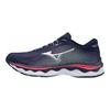 Wave Sky 5 Dämpfung Stoff Stoßabsorption Rutschfest Abriebfest Low-Top Laufschuhe Damen Sneaker Blau J1GD210207