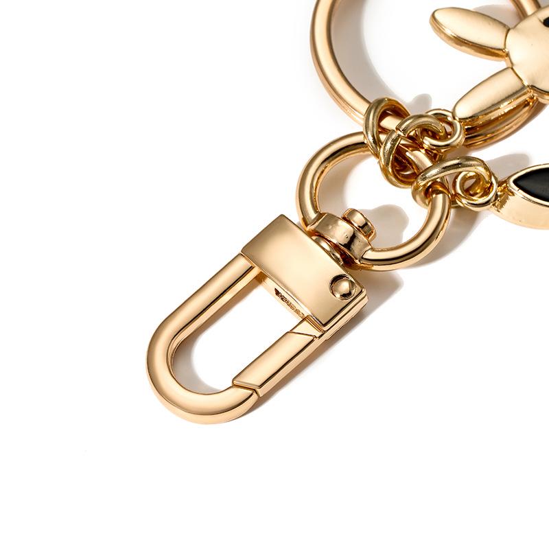 SP-133 Metal Keychain Pendant: Little Rabbit Cartoon Creative Bag Accessory