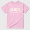 Varsity Black Excellence Graphic Tee. Streetwear Brand Graphic T-Shirt. 4s Iced Carmine