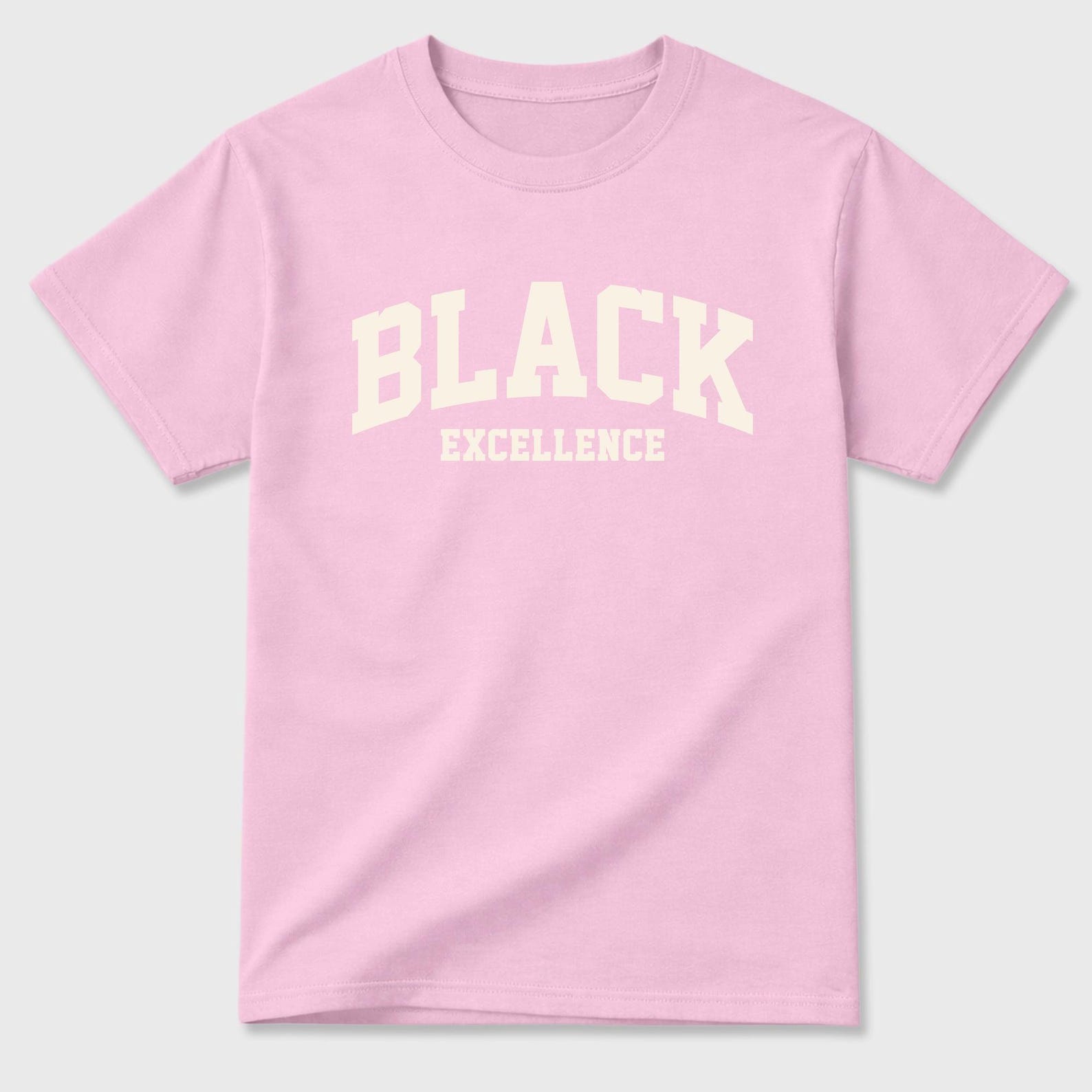Varsity Black Excellence graphic tee. Streetwear Brand Graphic T-Shirt. 4s Iced Carmine XL