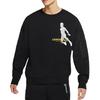 Jordan Casual Knit Crew Neck Basketball Cartoon Sweatshirt Men Tops Black DD3899-010