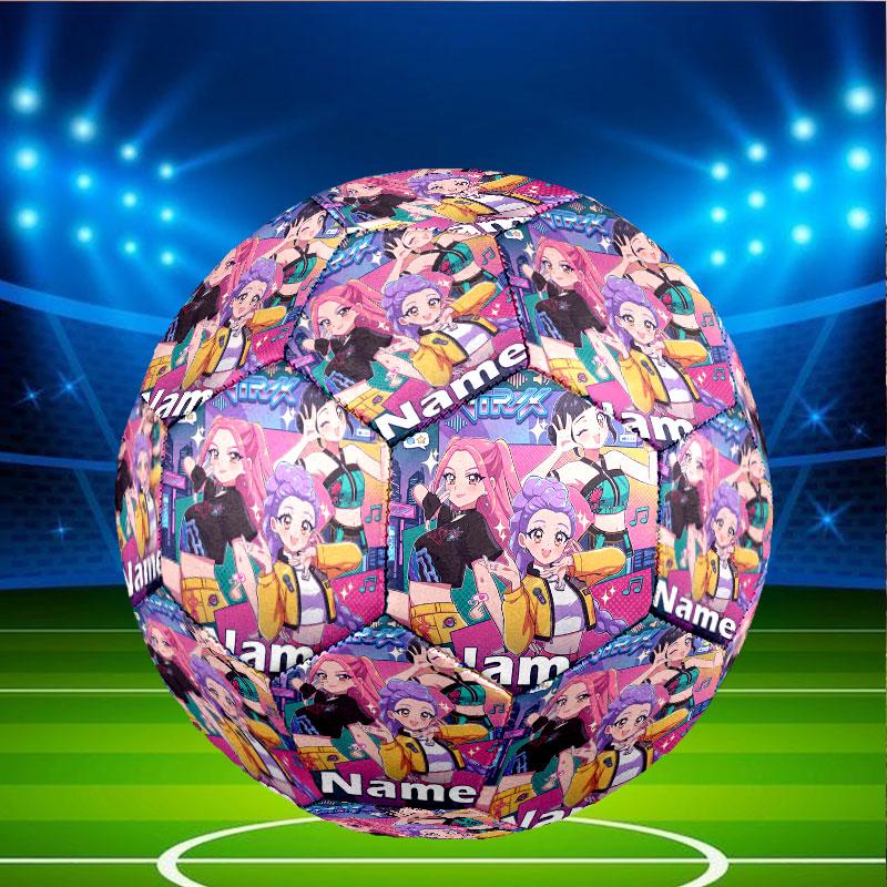 Custom Name Personalized Kpop Demon Hunter Print Size 5 Soccer Ball Training & Match Football, for Team, Kicking, Gift for Football Enthusiasts