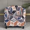 Elastic Full Package Semi-circular Bathtub Small Single Person Sofa Cover, Internet Cafe Coffee Shop Wine Room Print Cover