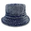 Bulk Designer Luxury Washed Vintage Jean Adult Bucket Hats for Men and Women Custom Denim Bucket Caps
