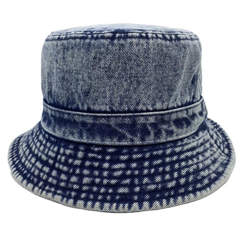 Bulk Designer Luxury Washed Vintage Jean Adult Bucket Hats for Men and Women Custom Denim Bucket Caps