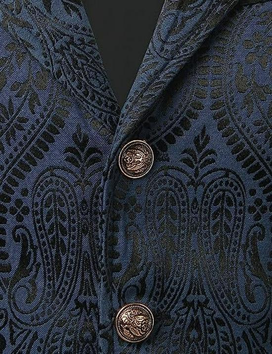 Mittelalterliches Gothic Herrenkostüm lange Weste für Halloween