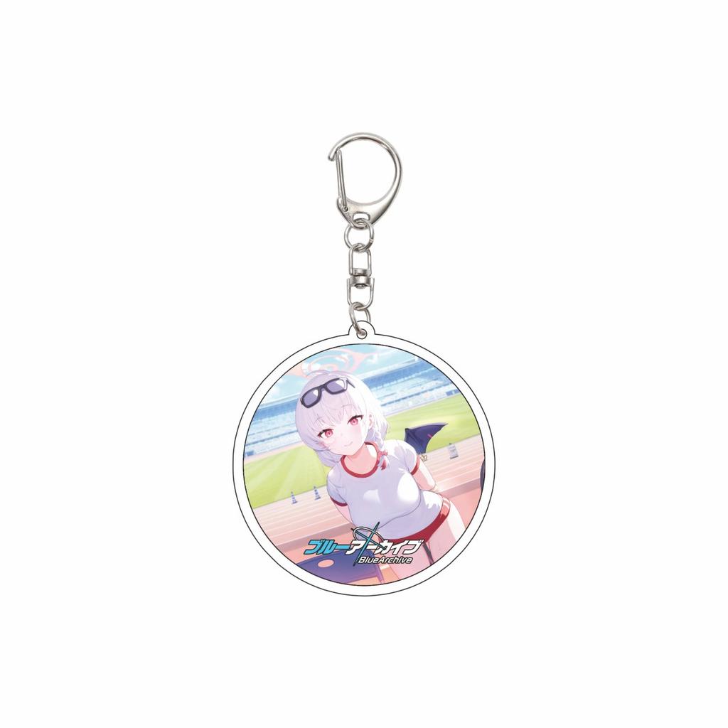 55MM Anime Blue Archive Keychain Asagi Mutsuki/Kurodate Haruna/Himuro Sena Key Chain Acrylic Model Plate Christmas Gifts