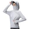 Rash UV Long with for Outdoor Stylish Plain Outerwear [Ferenbros] Women's Guard, Protection, Hooded, Sleeve, Lightweight, Thumbholes, UPF50+,