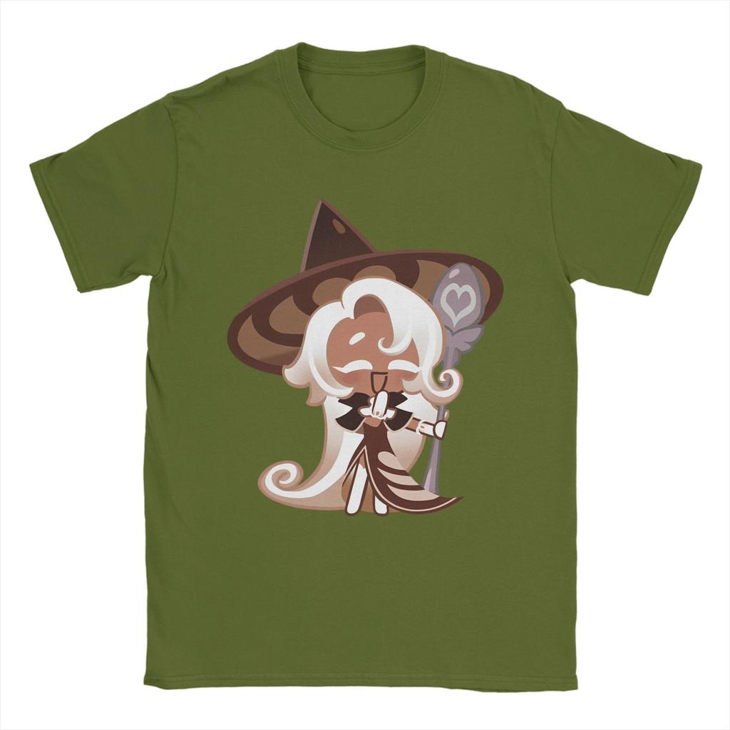 Cookies Run Kingdom TShirt for Unisex Latte Cookie Vintage Pure Cotton Tees Crew Neck Short Sleeve T Shirts Printed Clothes