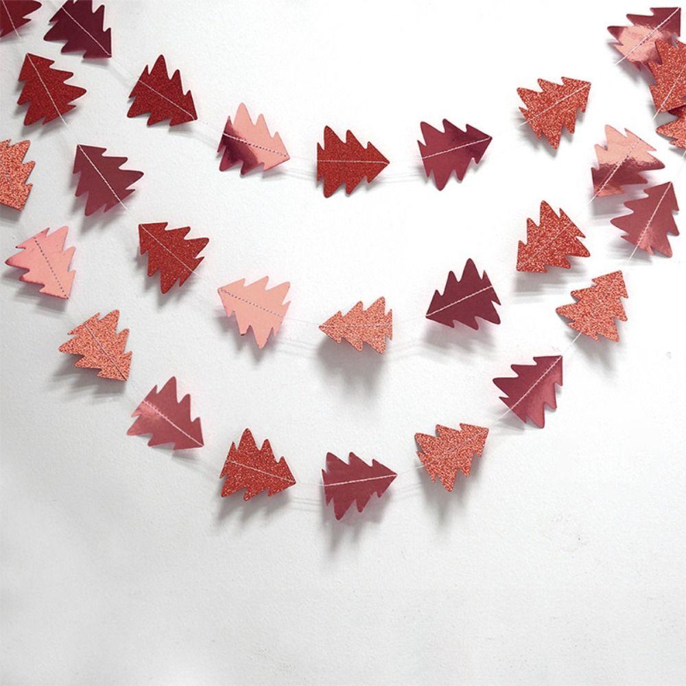 Green Christmas Tree Hanging Garland Hanging Backdrop Decor  New Year Party Decoration