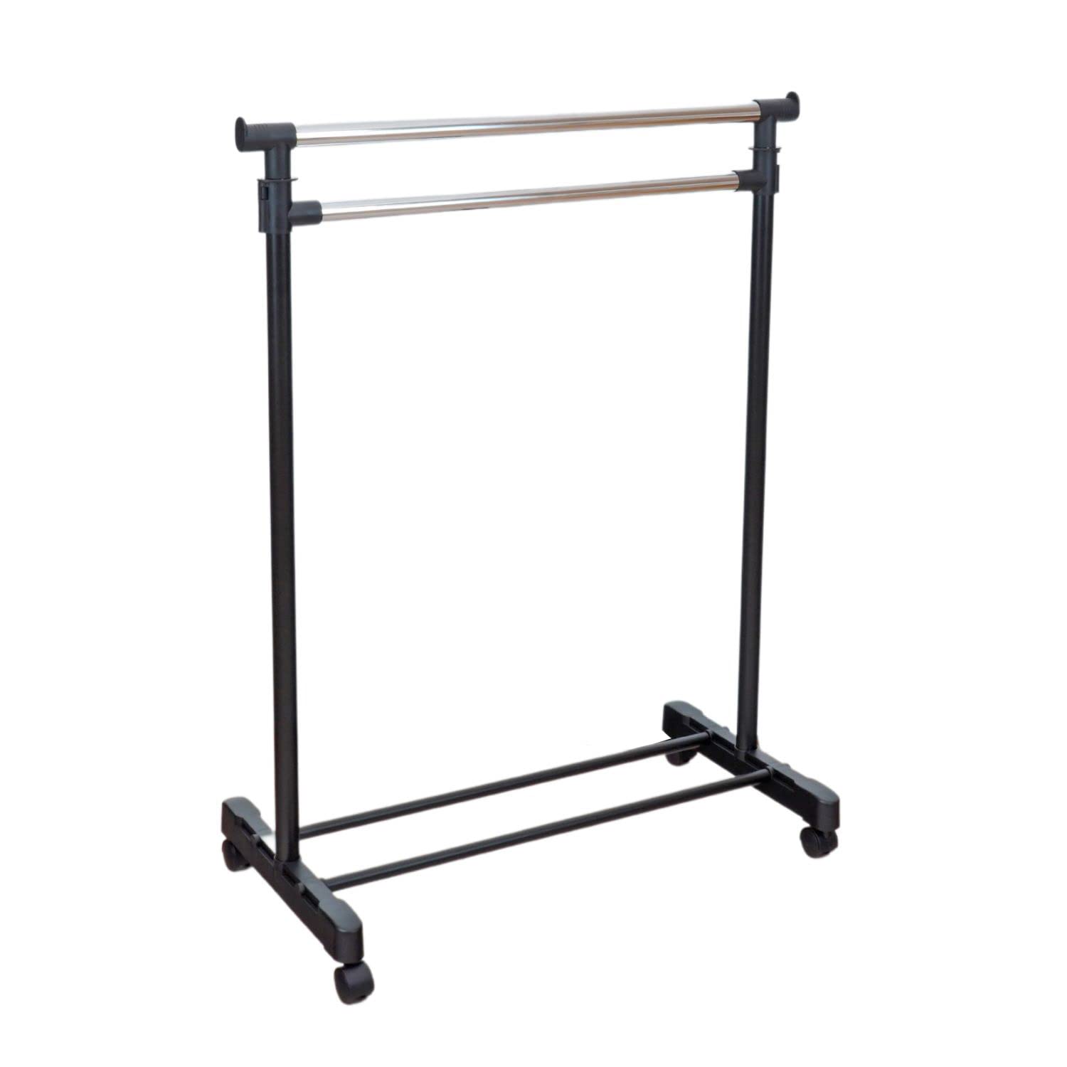 

[Эксклюзив для Amazon.co.jp] Вертикальная вешалка для одежды Wahei Fraise, 2-ярусная, телескопическая, регулируемая по высоте, с функцией блокировки, Style Lab AMJ-0717