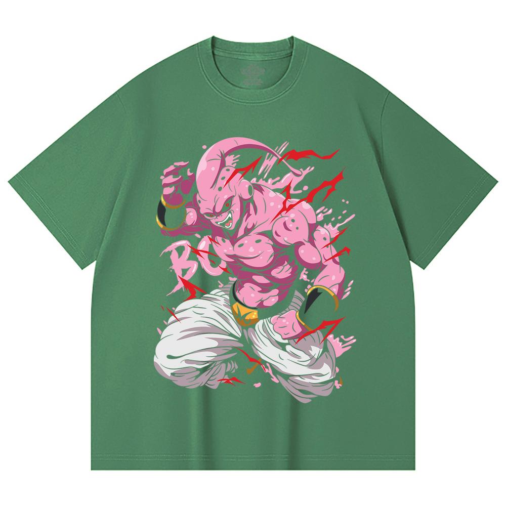 230 Gsm 100% Cotton Dragon Ball V13 Majin Buu Print Unisex Heavy Cotton T Shirt