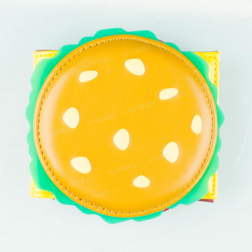 High-Quality 3D Burger Foldable Wallet Fashion Individual Card Holder ID Seat Stylish Compact Money Clip