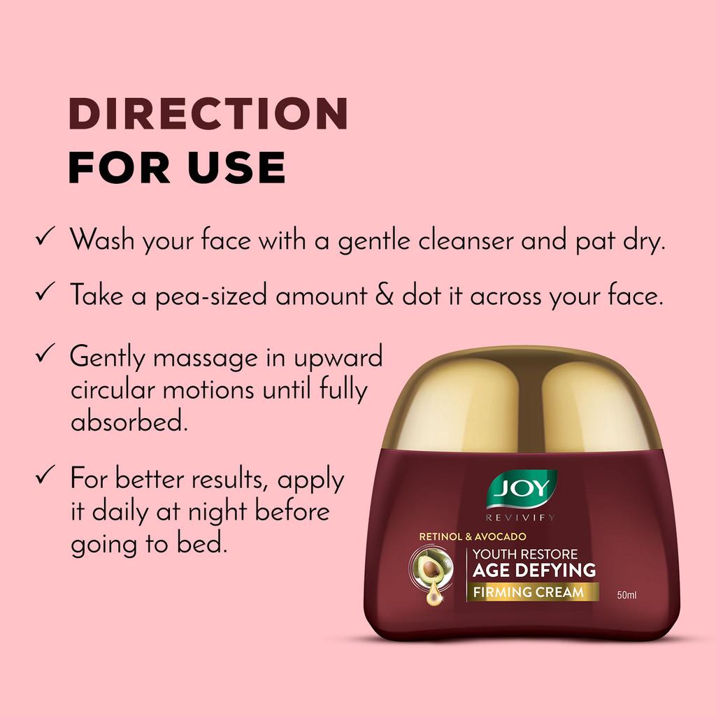 Joy Revivify Retinol & Avocado Age Defying Firming Cream 50 ml Youth Restore Skincare