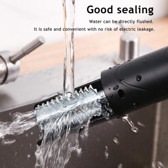 Electric Fish Scaler Cordless Automatic Descaler with Stainless Steel Head Rechargeable Easy-to-use Descaling Tool for Kitchen Outdoor Use