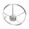 13.5in 5 Spoke Steering Wheel with Knob Stainless Steel Universal Marine Boat Accessories