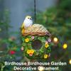 Bird Nest Parrots Nest Hanging House for Various Size Birds Wild Birdhouse Resin Nest Breeding Bird House for Courtyard