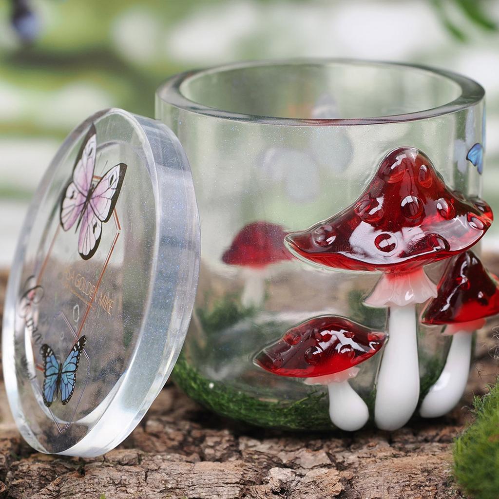 Food Grade Silicone Mushroom Jar Mould for Epoxy Resin Craft Reusable Art Projects Supplies