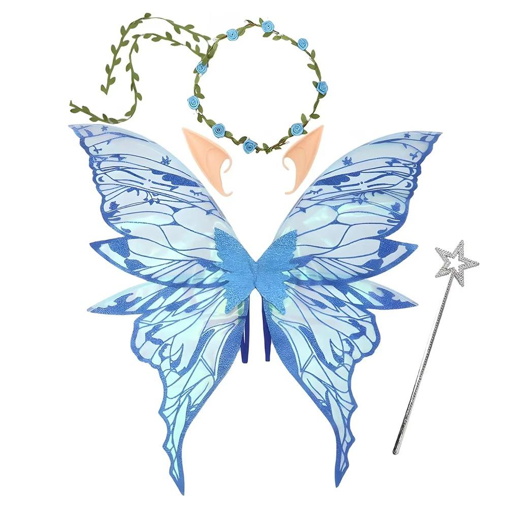 

Fluttering Wings Fairy Butterfly Wings Lightweight Elf Wings Costume Cosplay Costumes синий