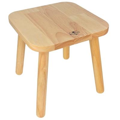 BEE&OAK Solid Rubberwood Small Stool for Adults and Children, Stylish Colors, Perfect for Bedrooms, Bathrooms, and Kitchens, Plant Stand, Square Stool