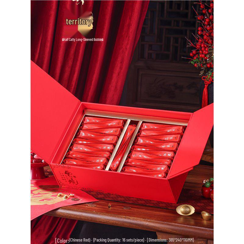 Premium Tea Gift Box: Dahongpao, Rougui, Tieguanyin, Jin Jun Mei - Loose Leaf Selection with Customizable Gift Box Standard