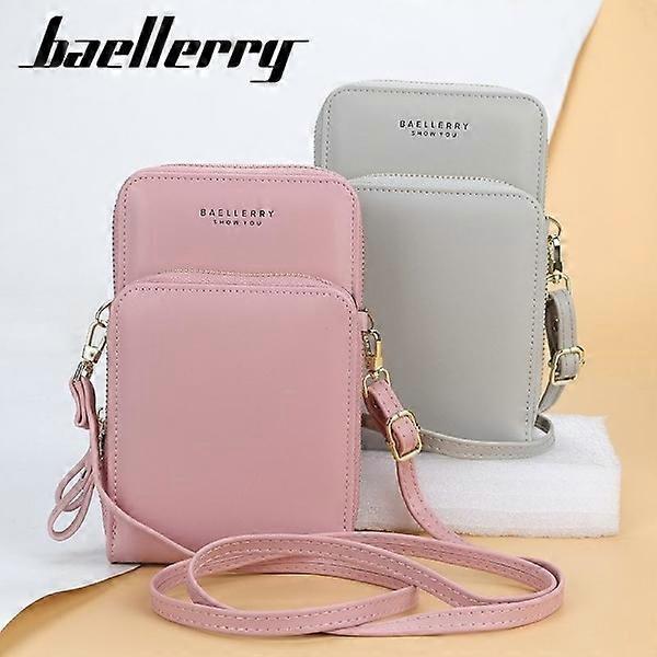 Shoulder Bag Mobile Phone Bag with Shoulder Strap Women Blue Blue