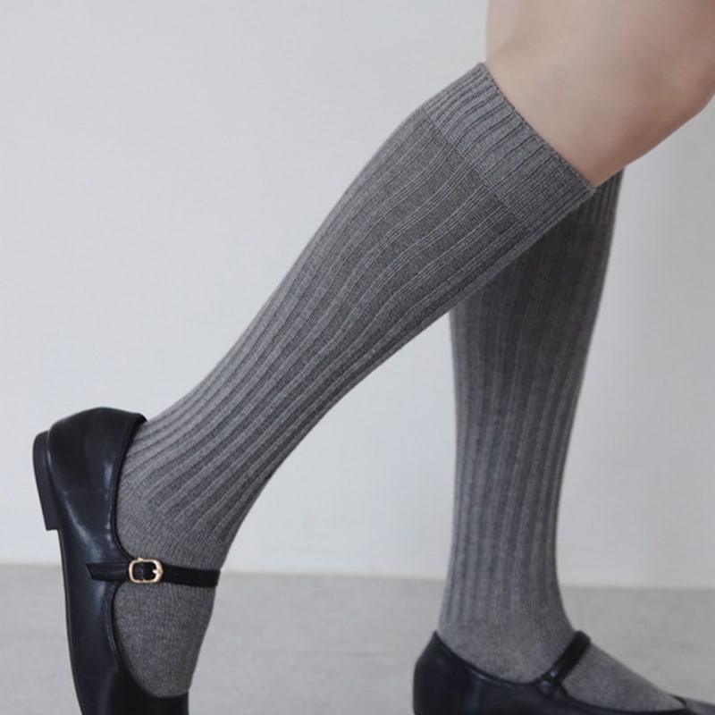 TSH Warm Ribbed Knee Socks 3 Colors